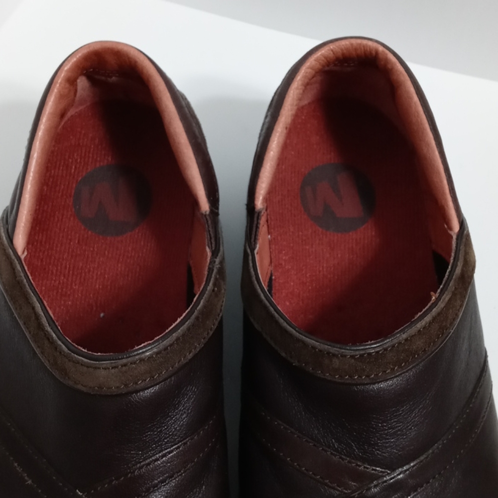 Merrell Brown Leather Primo Patch Bug Clogs Mules… - image 6